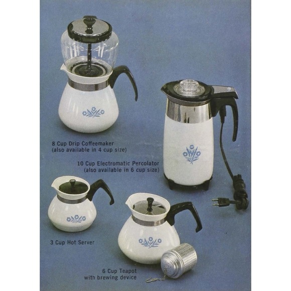 Vintage Corning Ware Blue Cornflower RARE 10 Cup Pot w/ Lid Only (No Insides) - Picture 10 of 10